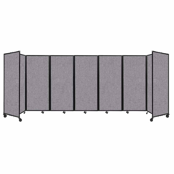 Room Divider 360 Folding Portable Partition 19'6" x 6'10" Cloud Gray Fabric